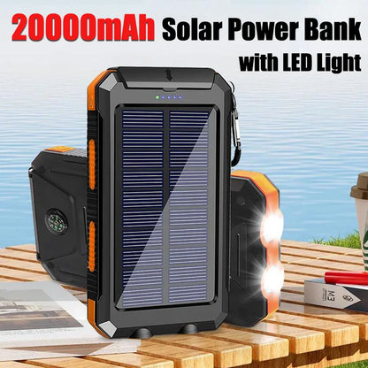 Solar Power Bank with LED Light